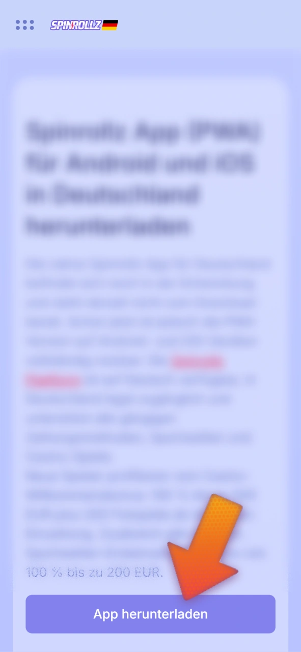 Klicken Sie auf die Schaltfläche, um die Spinrollz Android App herunterzuladen.
