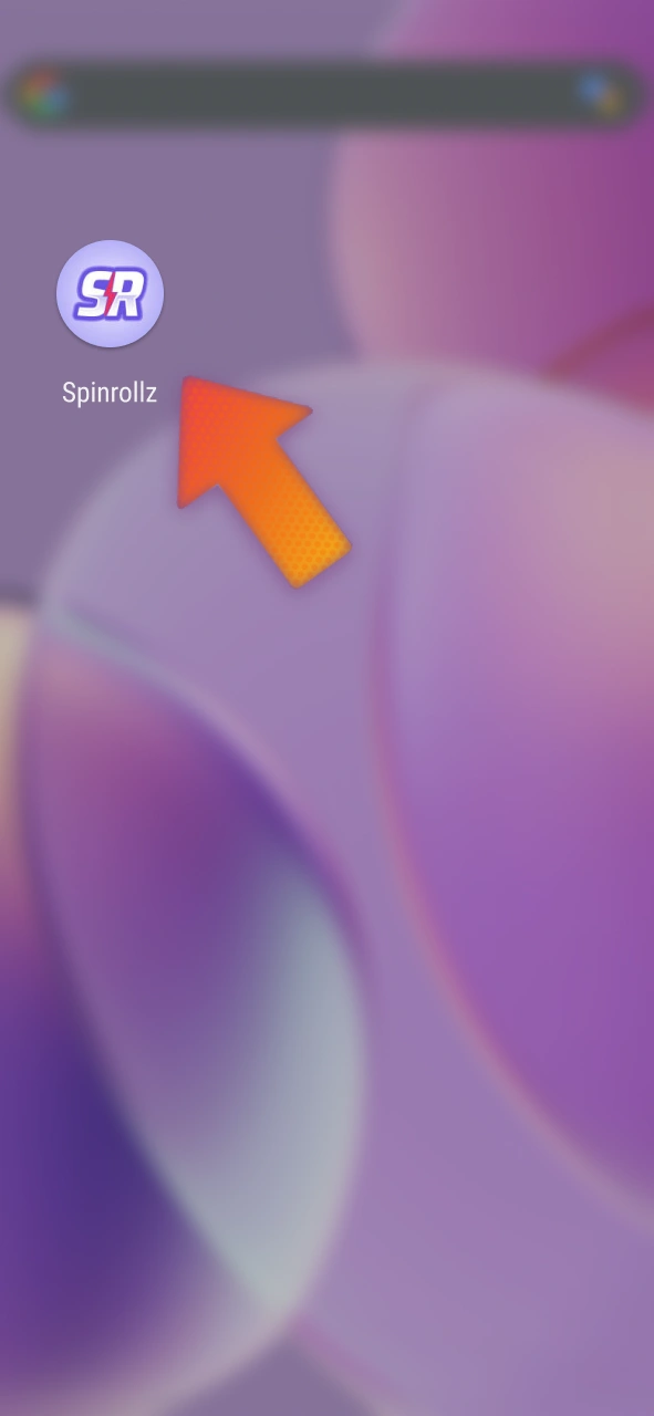 Öffnen Sie die offizielle Spinrollz-Plattform auf dem mobilen Android.