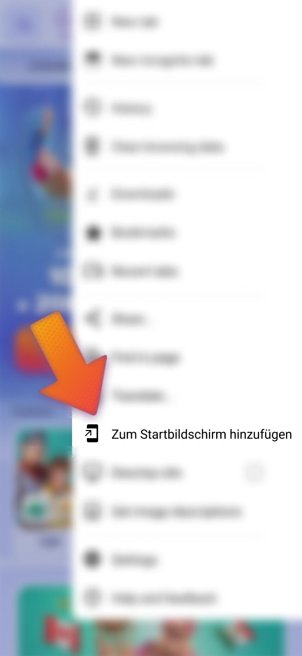 Fügen Sie die Spinrollz App zum Startbildschirm Ihres Android-Smartphones hinzu.