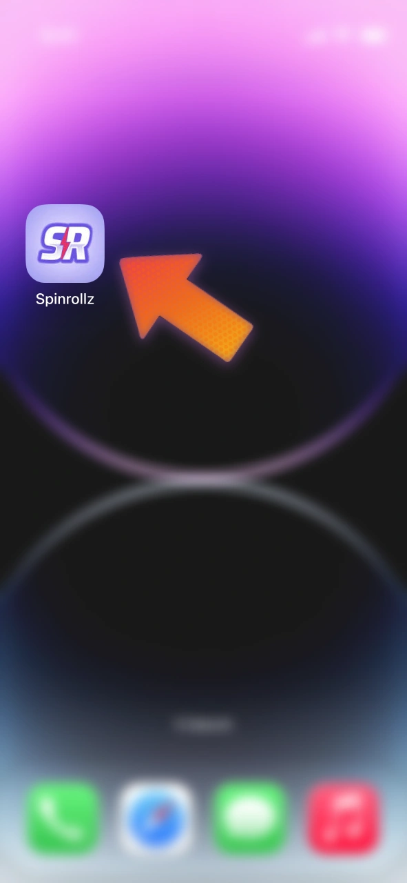 Öffnen Sie die Spinrollz über den auf Ihrem iOS-Gerät.