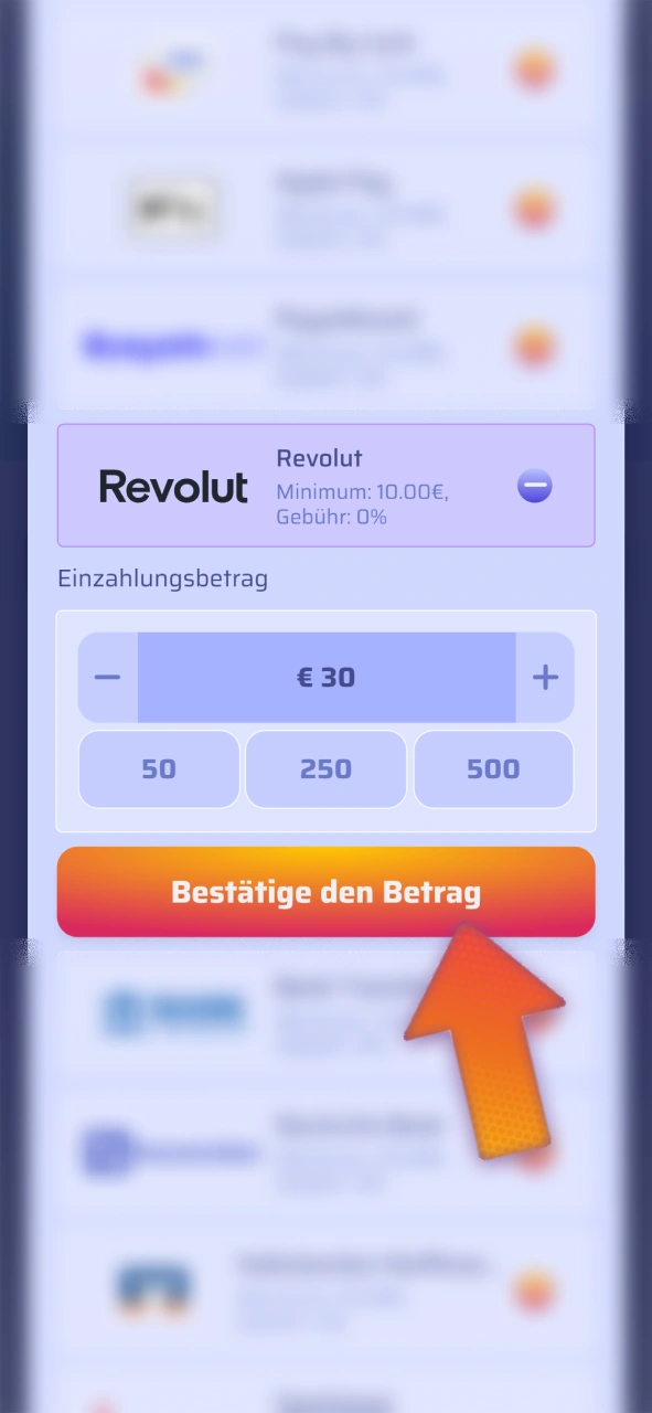 Tätigen Sie eine Einzahlung, um im Spinrollz Casino zu spielen.