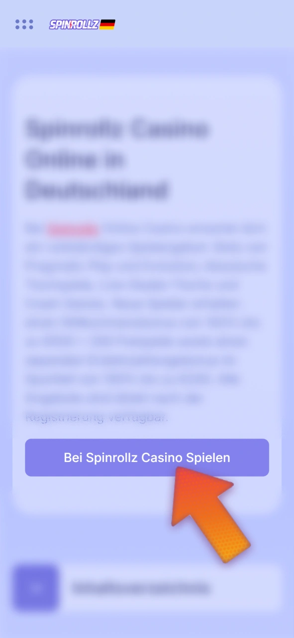 Nutzen Sie das Registrierungsfenster, um Casino-Spieler bei Spinrollz zu werden.