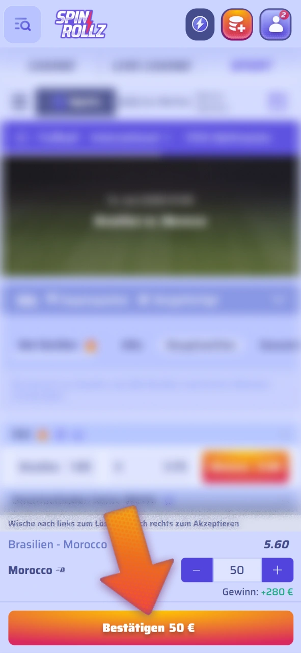 Platzieren Sie Ihre Fußballwette über den Wettschein bei Spinrollz.