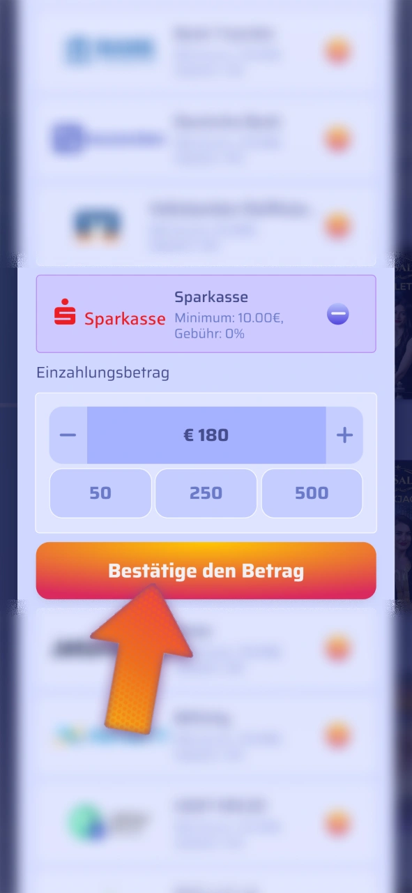 Zahlen Sie Geld ein, um an den Live-Dealer-Tischen bei Spinrollz zu spielen.